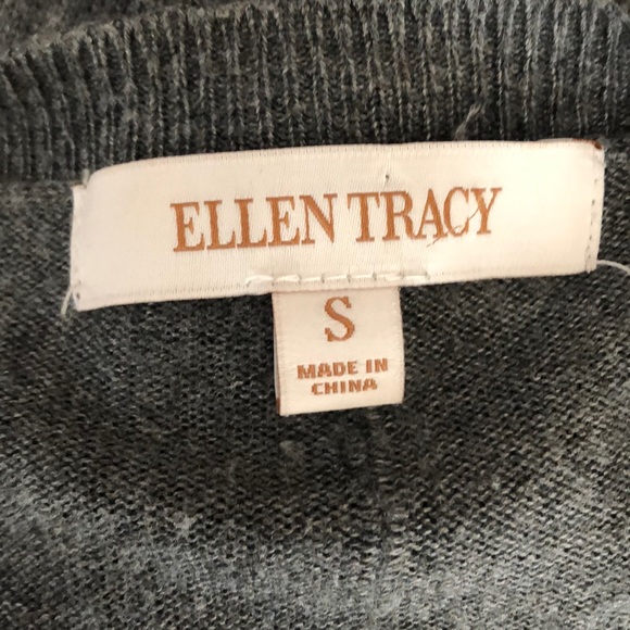 Ellen Tracy Gray Long Sleeve Crewneck Sweater SzM - Picture 7 of 8